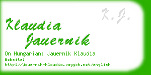 klaudia jauernik business card